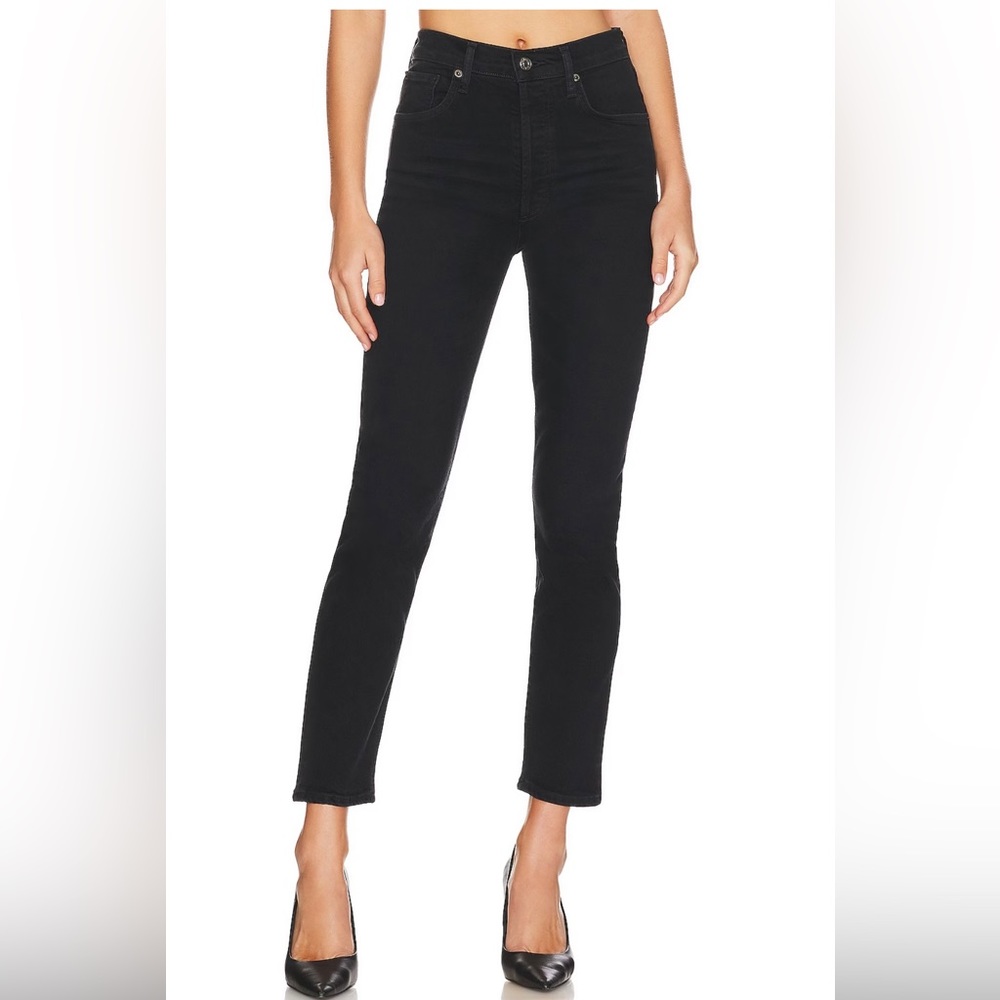Agolde Riley High Rise Straight Crop Stretch